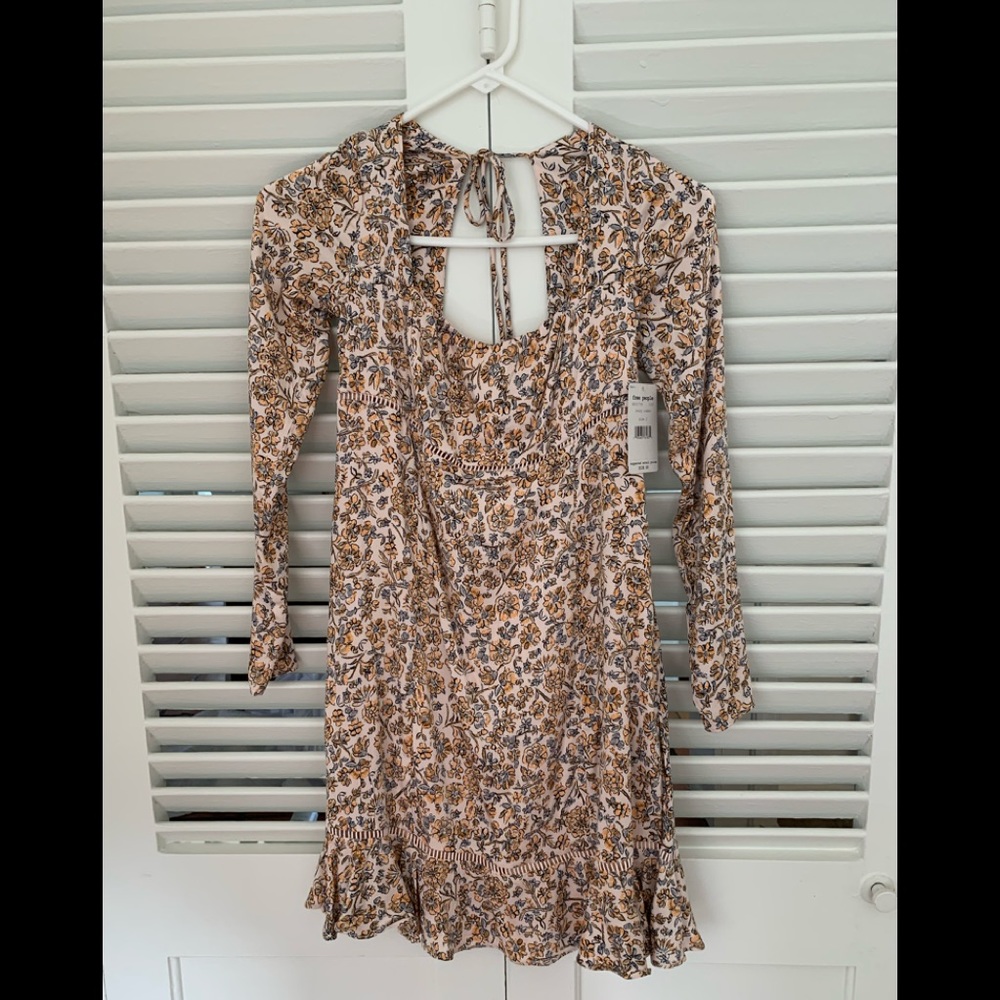 Free People Boheme Long Sleeve Mini Dress NWT SZ 2
